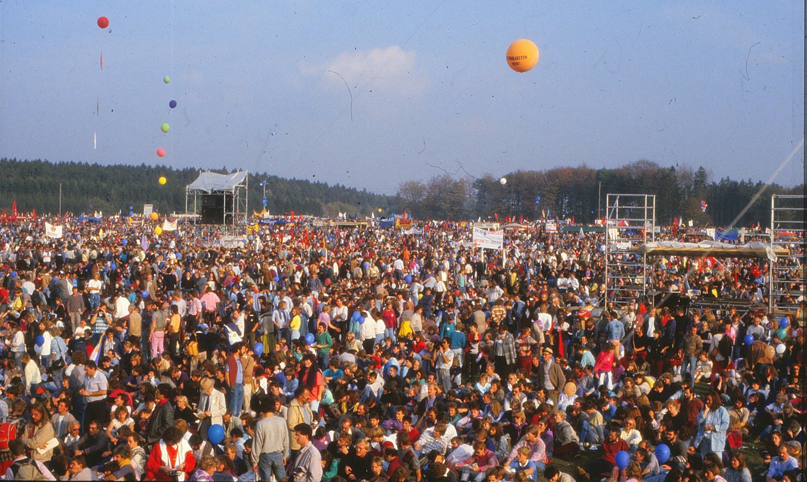 Großdemonstration der Friedensbewegung bei Bell im Oktober 1986