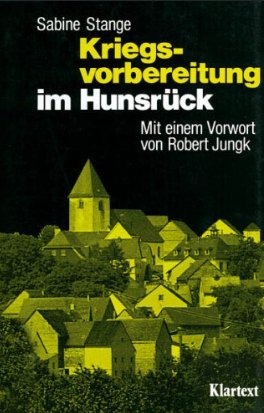 Buchumschlag: Sabine Stange, Kriegsvorbereitung im Hunsrück, Klartext Verlag 1986